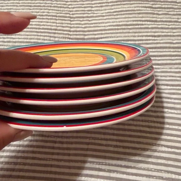 Colorful Striped Plate - Picture 3 of 3